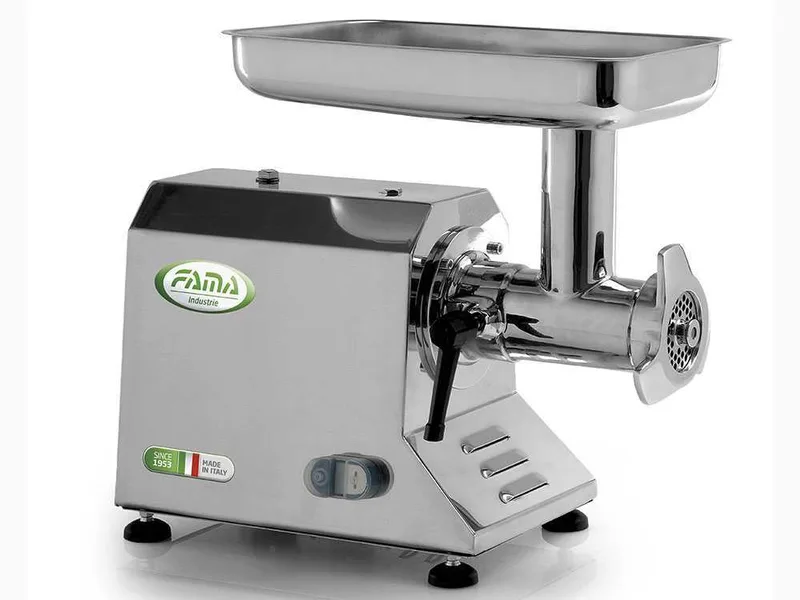 Fama TIK12 UNIKO - Hachoir à viande électrique - Corps et groupe de hachage en acier inox - 230V