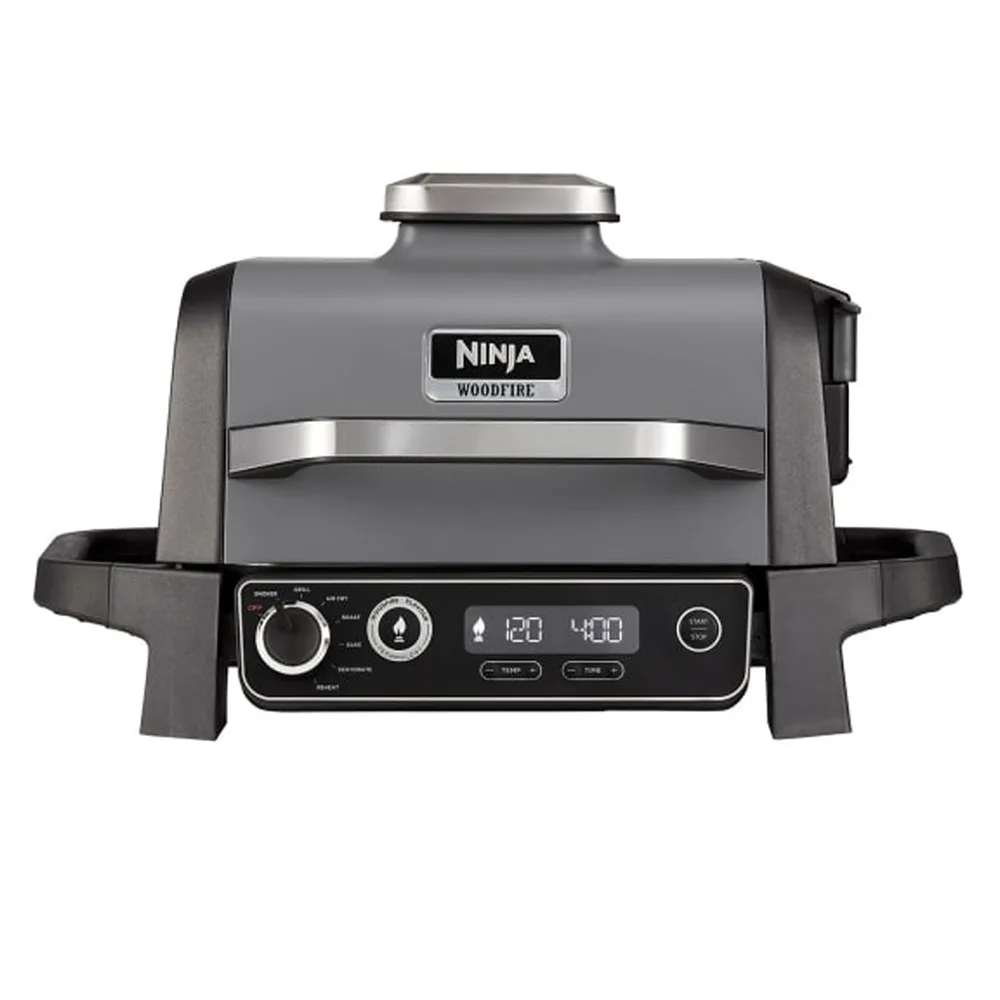 Ninja Woodfire OG701EU - Barbecue électrique avec fumoir et friteuse à air chaud