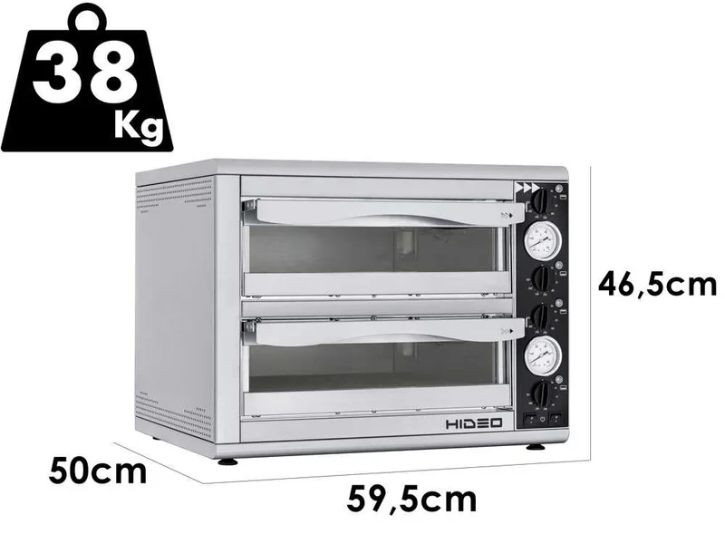 Prismafood HIDEO 2/40 - Four électrique à pizza - 3200 W