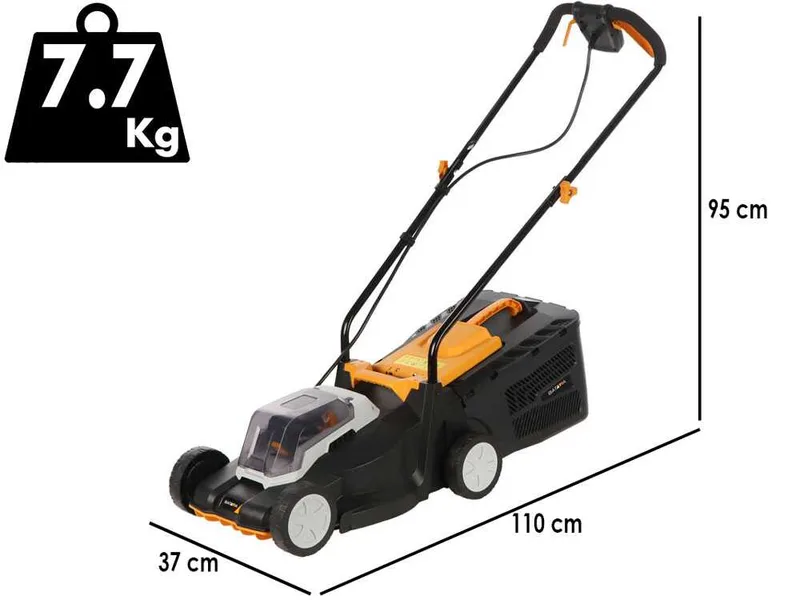 Batavia 7064713 - Tondeuse à gazon à batterie - 18 V - Coupe 32 cm