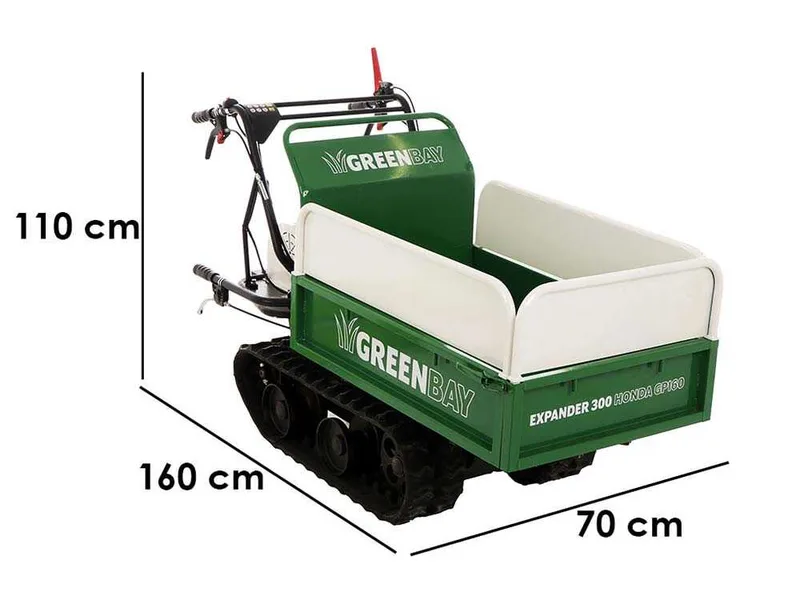 Brouette à chenilles extensible GreenBay EXPANDER 300 - Moteur Honda GP160