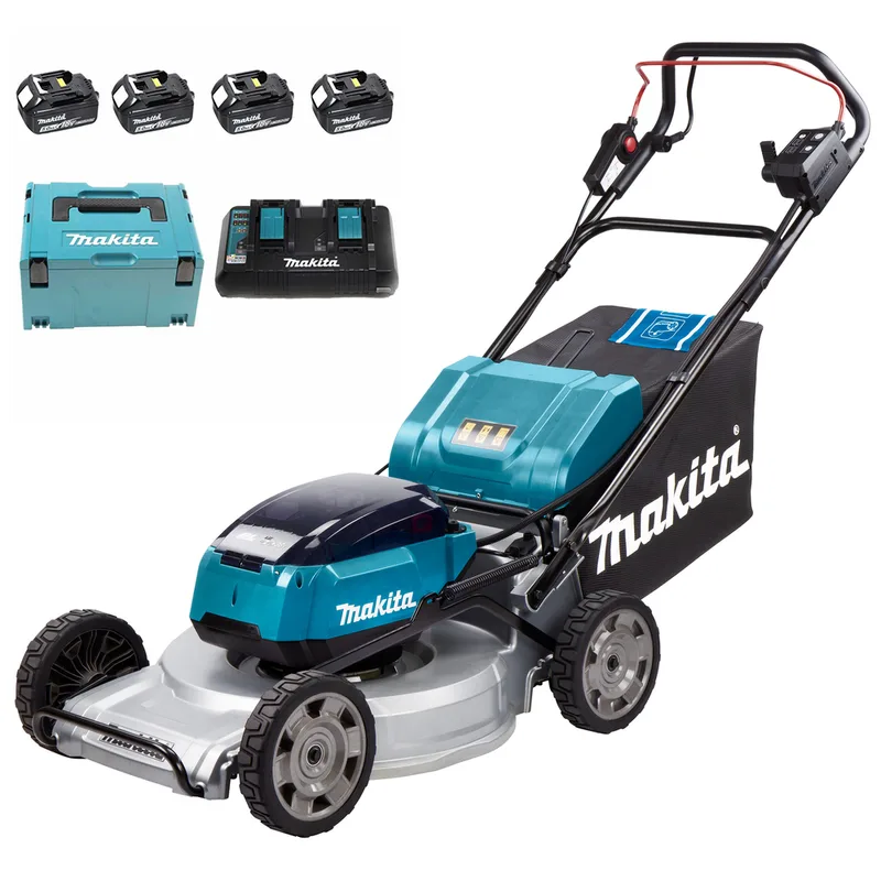 Makita DLM533 - Tondeuse à gazon tractée à batterie - 4x18V/5Ah - Coupe 53 cm