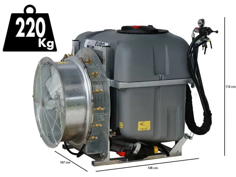 Gray 400/70 - Atomiseur porté avec attache à tracteur pour pulvérisation - Capacité 400 L - Pompe AR713