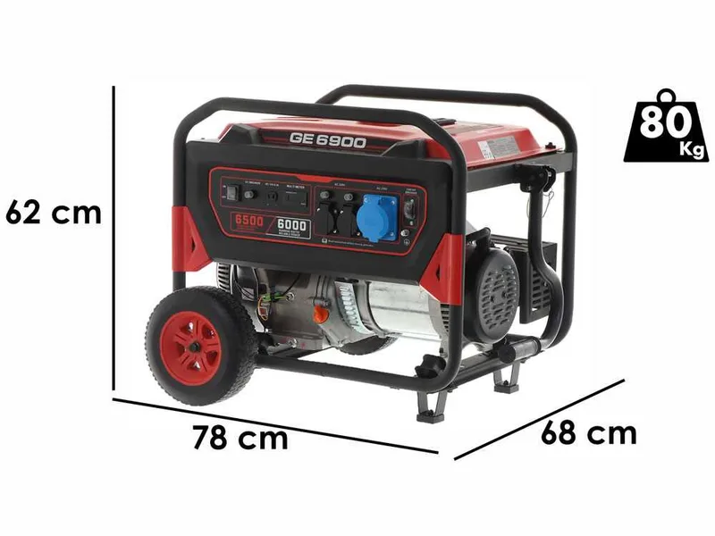 Mosa GE 6900 - Groupe électrogèneà essence 6.5 KW - Continu 6 kW Monophasé