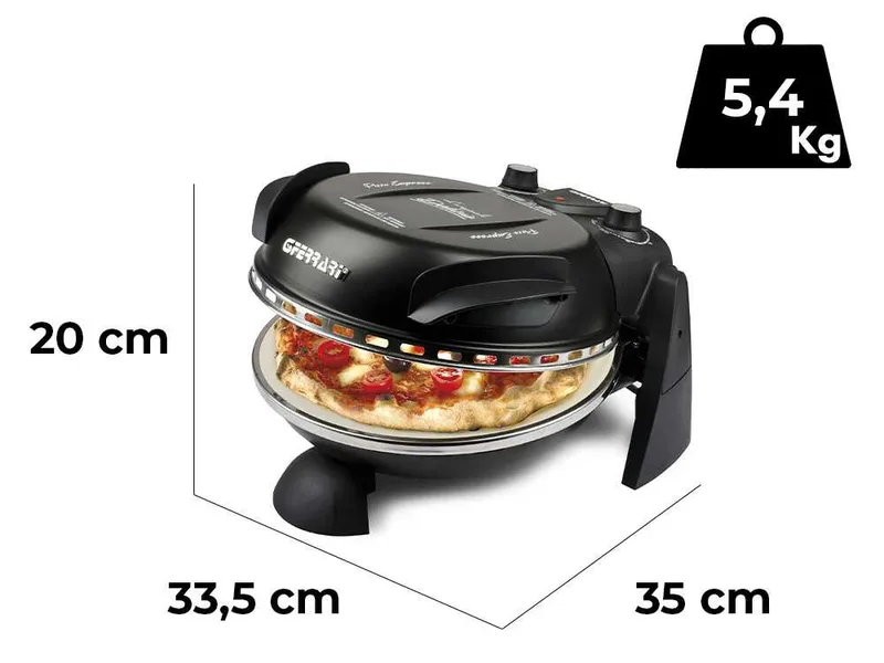 G3 Ferrari Delizia Noir - Four à pizza électrique - Pierre réfractaire