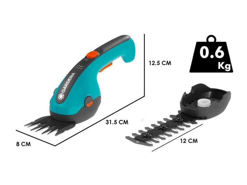 Gardena ClassicCut Li - Cisaille à gazon avec batterie intégrée - 3.6V 2.5Ah