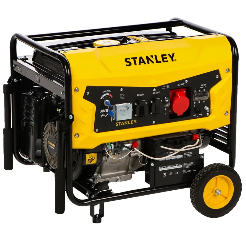 Stanley SG 7500B - Groupe électrogène à essence - AVR - 7.5 Kw triphasé
