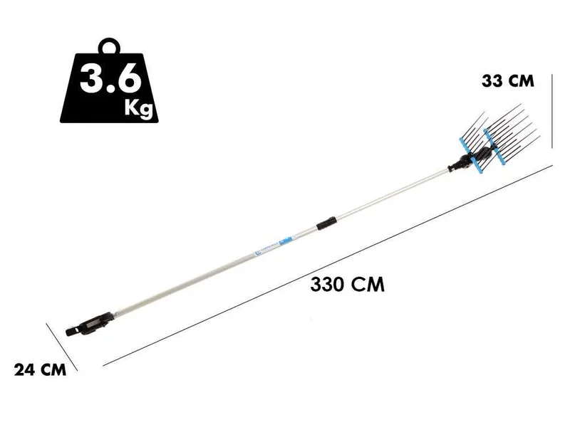 Campagnola Alice STAR ECO - Perche en aluminium - 245 - 330 cm - Peigne vibreur électrique
