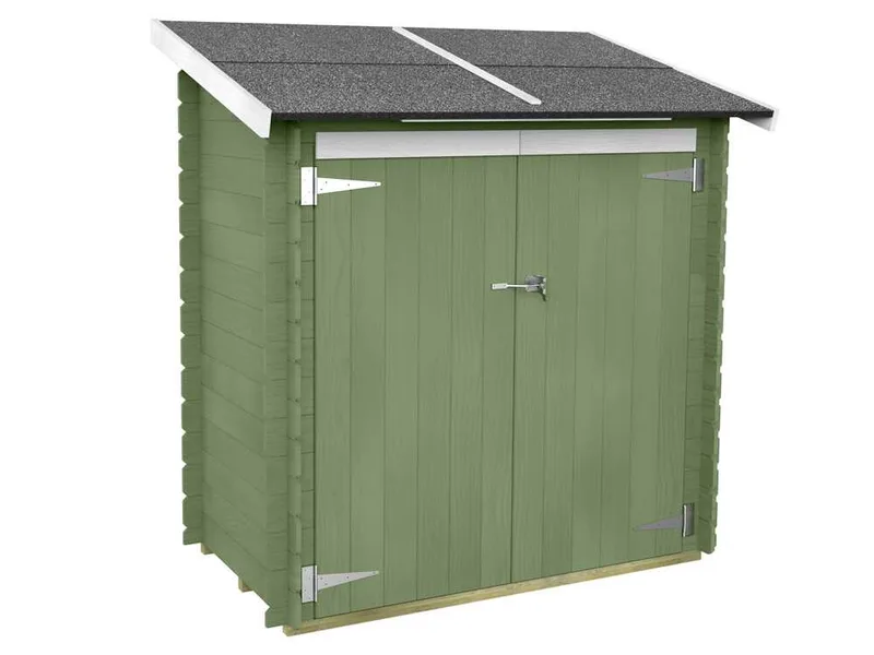 Alce Ambrogio 155x85 vert - Abri de jardin en bois - Toit à une pente - 155x85x165 cm