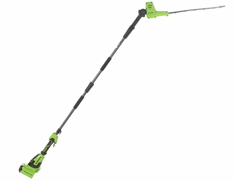 Greenworks PH40B01-01 - Taille-haie électrique sur perche orientable - 40 V/2 Ah