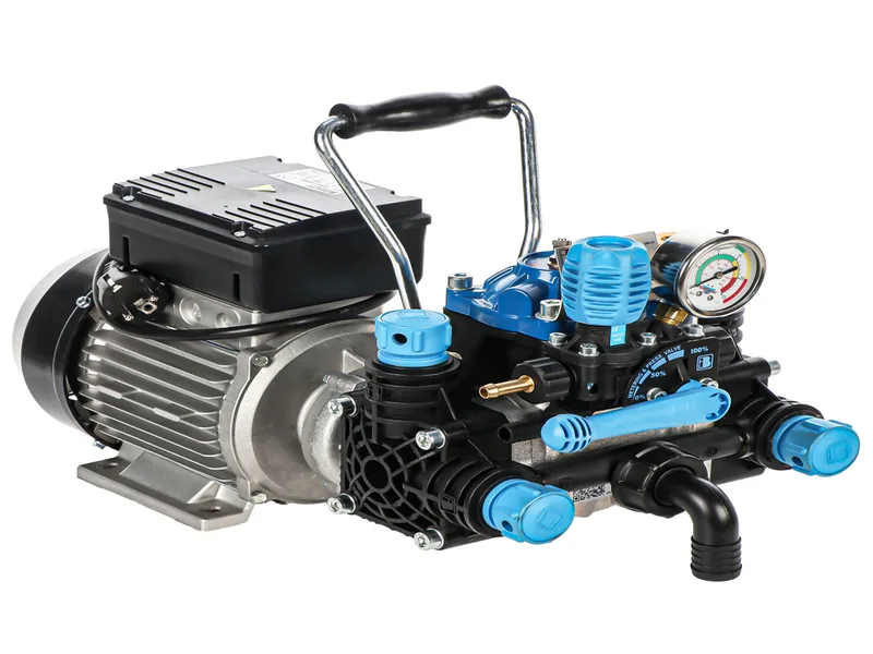 Kit motopompe électrique à pulvérisation avec chariot - Bertolini Pumps POLY 2025 H.P. RTE.1 - Pour produits chimiques et acides