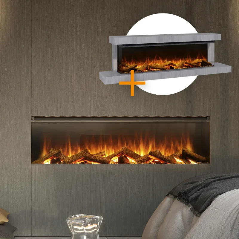 La Nordica Lumen 1600 Cheminée électrique LED pierre
