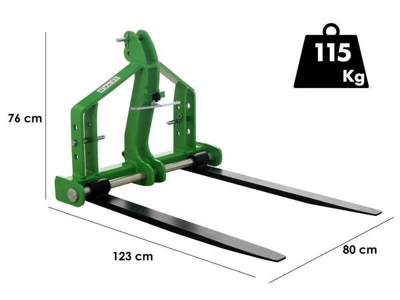 Seven Italy LIFT_2 - Fourche à palette pour tracteur - Charge 1000 Kg