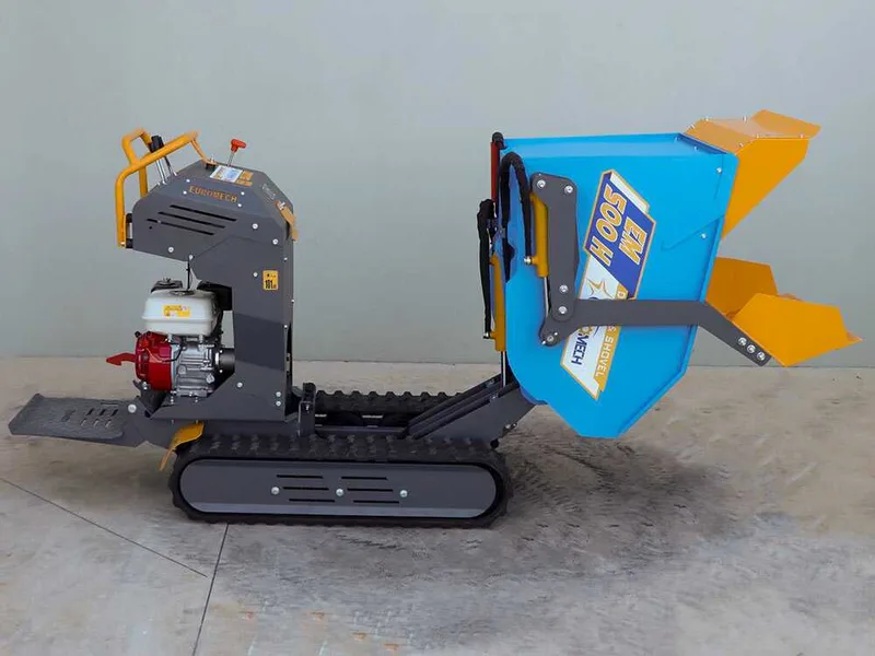 EuroMech EM500H-Dump & Shovel - Brouette motorisée dumper hydraulique 500 kg avec godet de chargement - Transmission hydrostatique