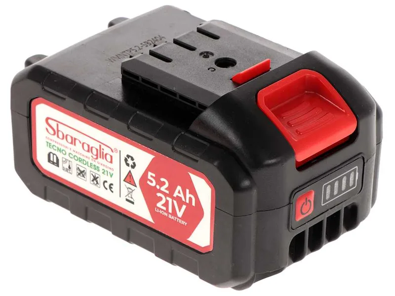 Kit Sbaraglia Tecno Cordless - 1x batterie 21V/5.2 Ah + 1x Chargeur
