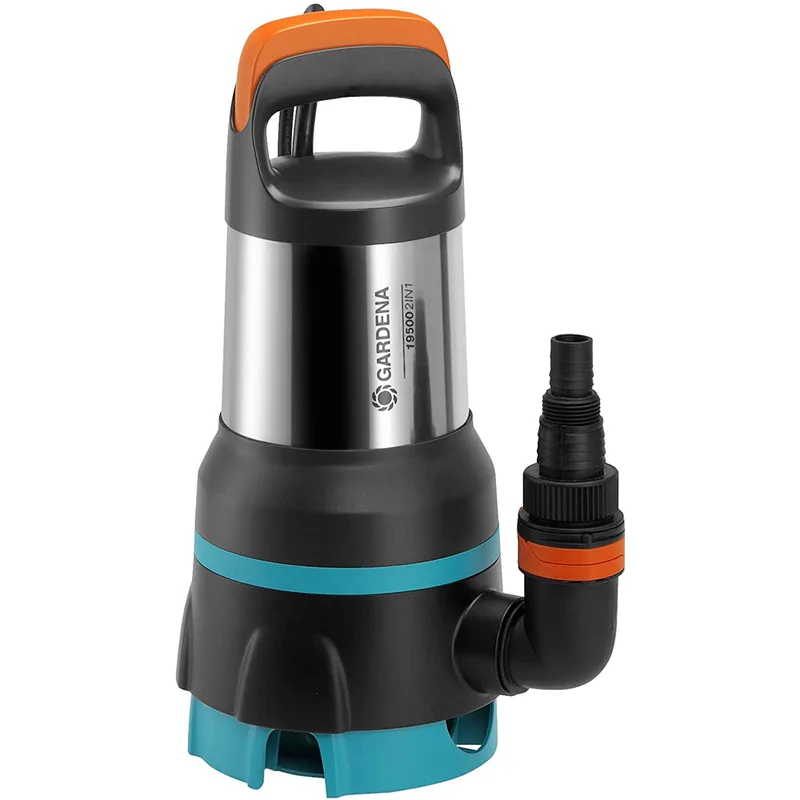Gardena Acquasensor 19500 - Pompe 2 en 1 pour eaux claires et eaux chargées - en acier INOX