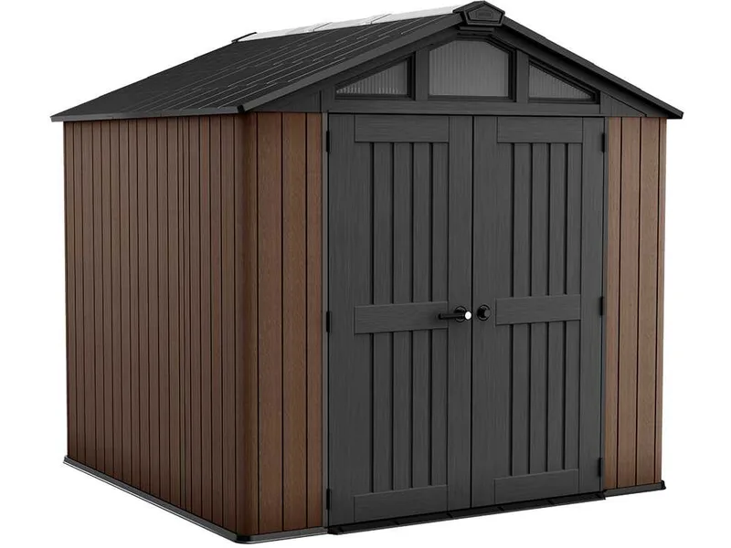 Keter Stronghold 8X8 - Abri de jardin - Avec porte à double battant - 252 × 231 × 241 cm