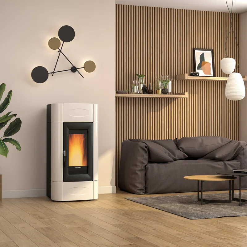 Extraflame Evolution Line Isidora Idro H20 poêle à granulés bouilleur Ivoire