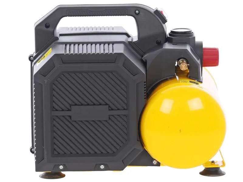 ABAC Start Xt Sil 07 Yellow - Compresseur d'air électrique portable monophasé silencieux, oil-less - Moteur 0,75 CV - 6 L