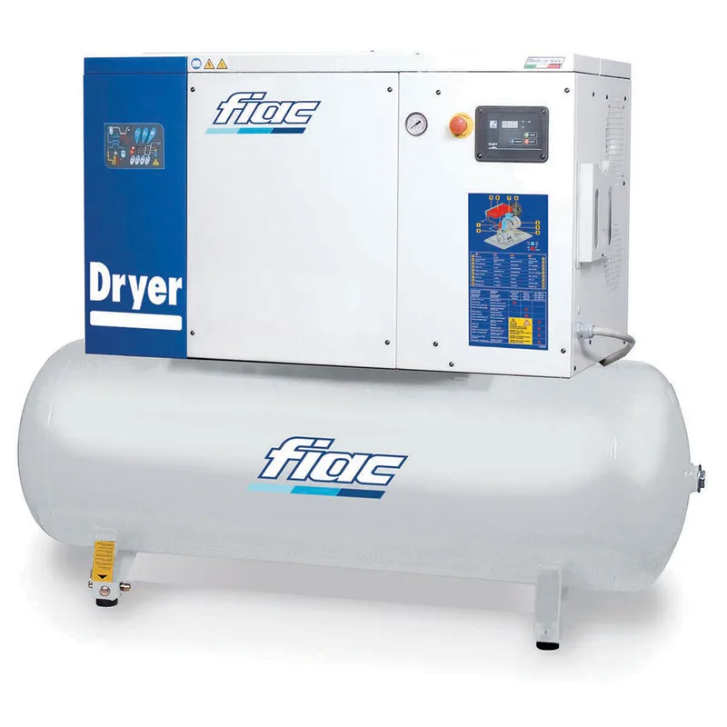 Fiac New Silver D 20/300 - Compresseur rotatif triphasé à vis silencieux - Sécheur d'air intégré - Moteur 20 CV