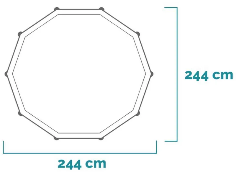 Piscine ronde Intex Metal Frame 28205NP - Ø244x51 cm