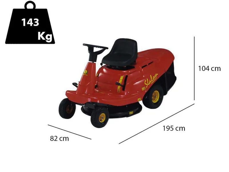 Eurosystems slalom 67 - Tracteur tondeuse mini rider - Moteur b&s 21R5 power built - Boîte hydrostatique