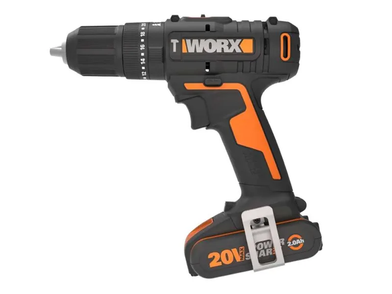 Worx WX370 - Visseuse perceuse à percussion sur batterie - 20V/2Ah