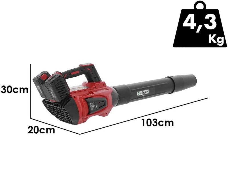GeoTech X-Line BL-40V - Souffleur de feuilles sur batterie - 40 V - 2 × 20 V 5 Ah