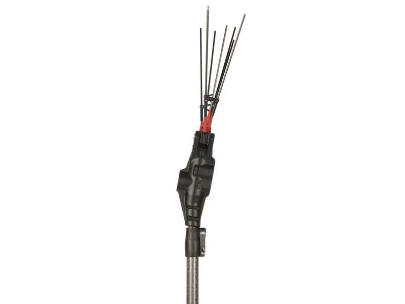 Castellari Vertigo Carbon L 18V - Peigne vibreur à batterie au lithium 18 V 5.2 Ah - Perche télescopique de 240 à 330 cm