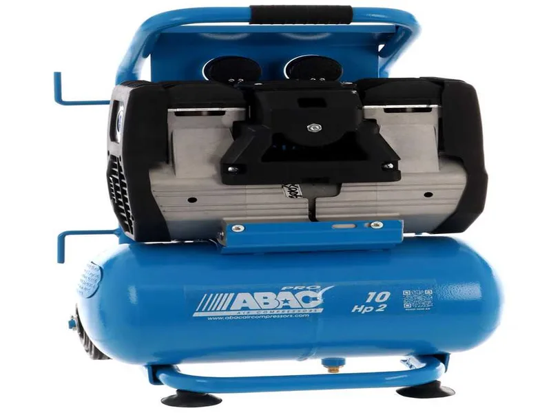 Abac silverstone OS20P - Compresseur d'air électrique monophasé silencieux, sans huile - Moteur 2 CV - 10 L
