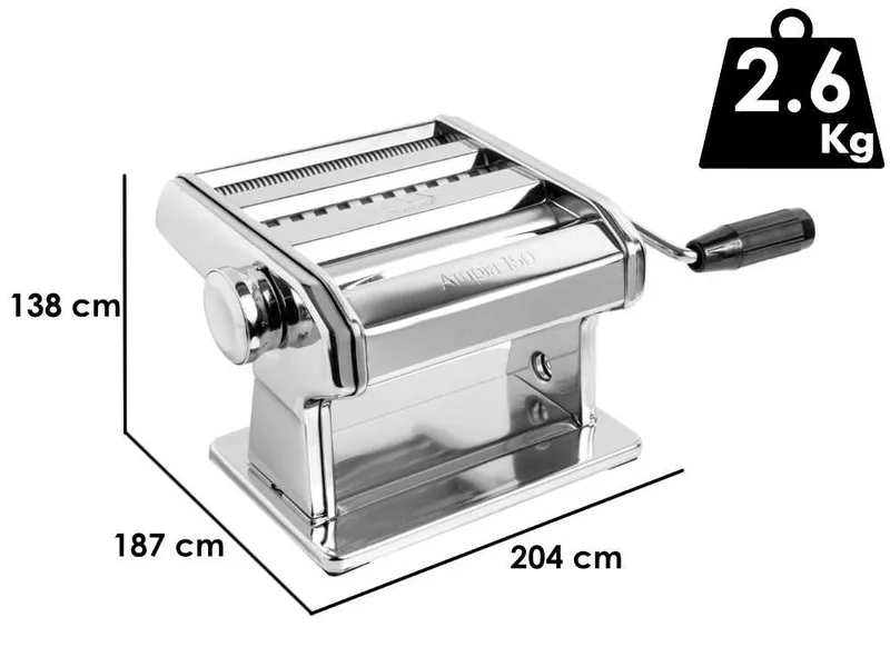 Marcato Ampia 150 - Machine à pâtes manuelle en acier inox
