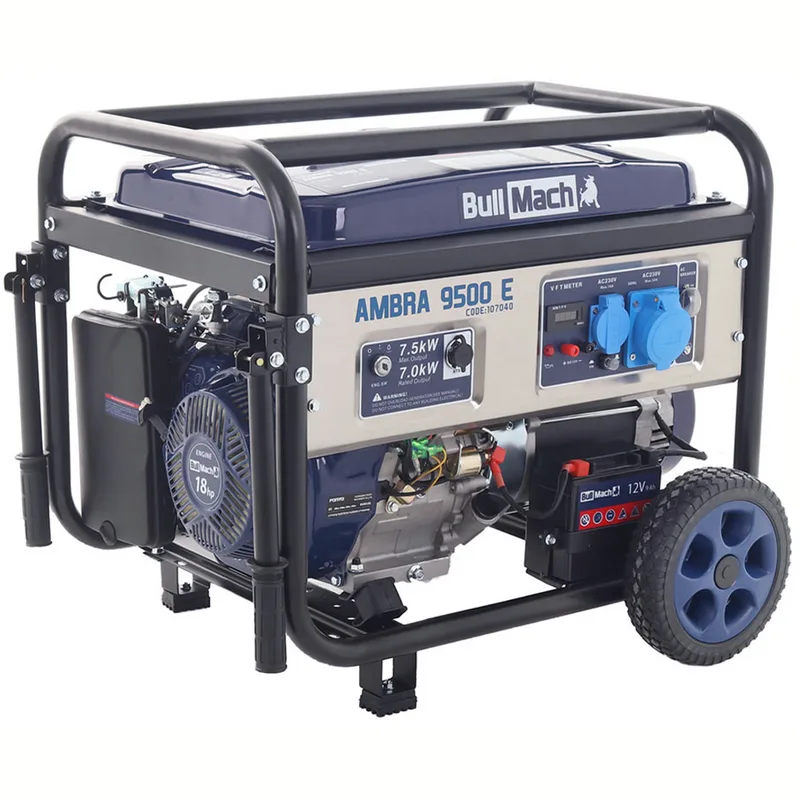 BullMach AMBRA 9500 E - Groupe électrogène 7.5 Kw monophasé - Version à chariot