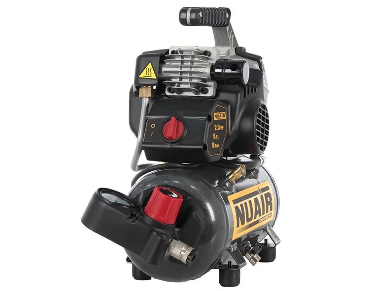 Nuair FU 227/8/6E - Compresseur d'air électrique compact portatif - Moteur 2 CV - 6 Litres