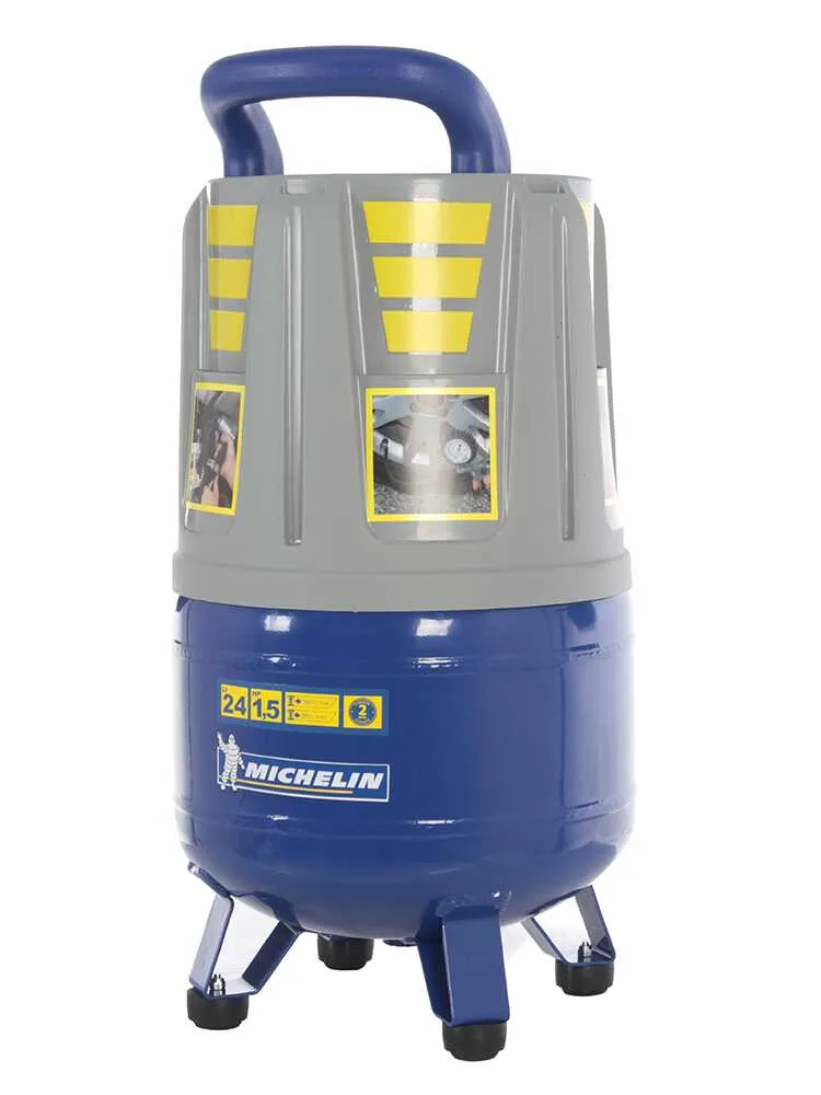 Michelin MVX 24 - Compresseur d'air électrique portatif monophasé, oil-less - Moteur 1.5 CV - 24 L
