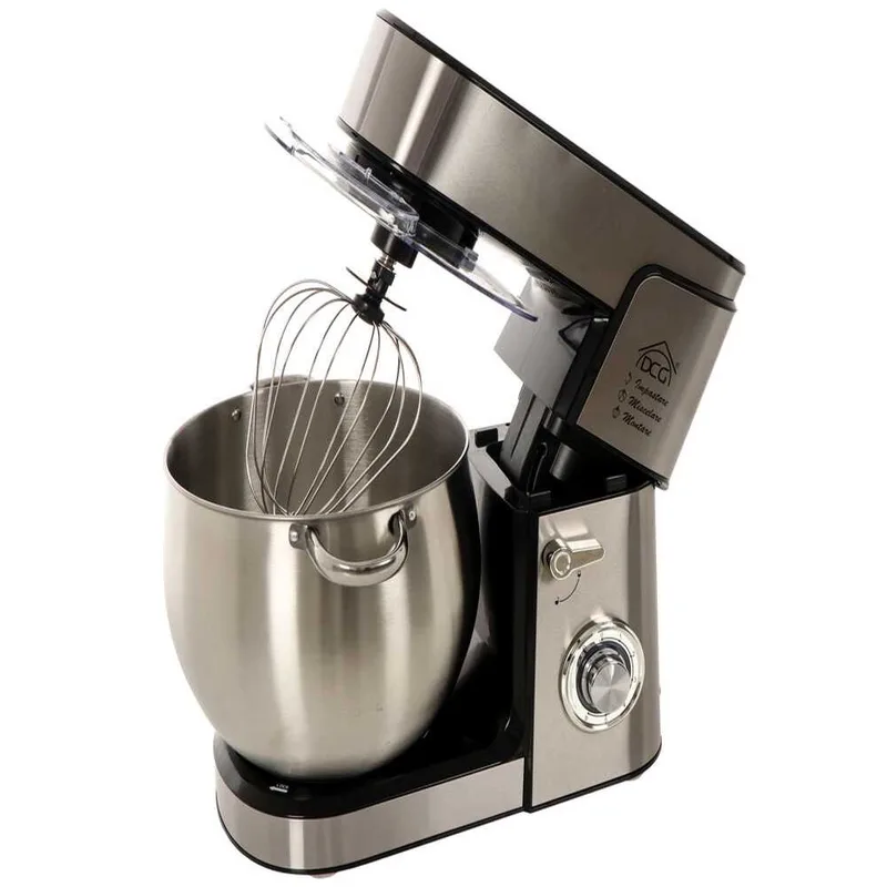 Batteur mélangeur planétaire DCG KM1512 avec cuve en acier 12 litres - Multifonctions à décrochage rapide