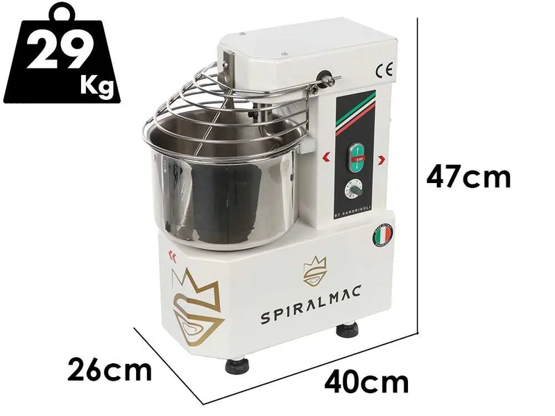 Spiralmac SV5 Royal Queen - Pétrin à spirale - 10 vitesses - Capacité 5 kg