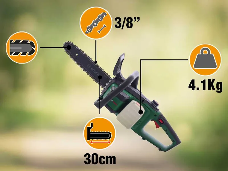 Bosch PKE18V-30-28 - Tronçonneuse à batterie - Guide de 30 cm