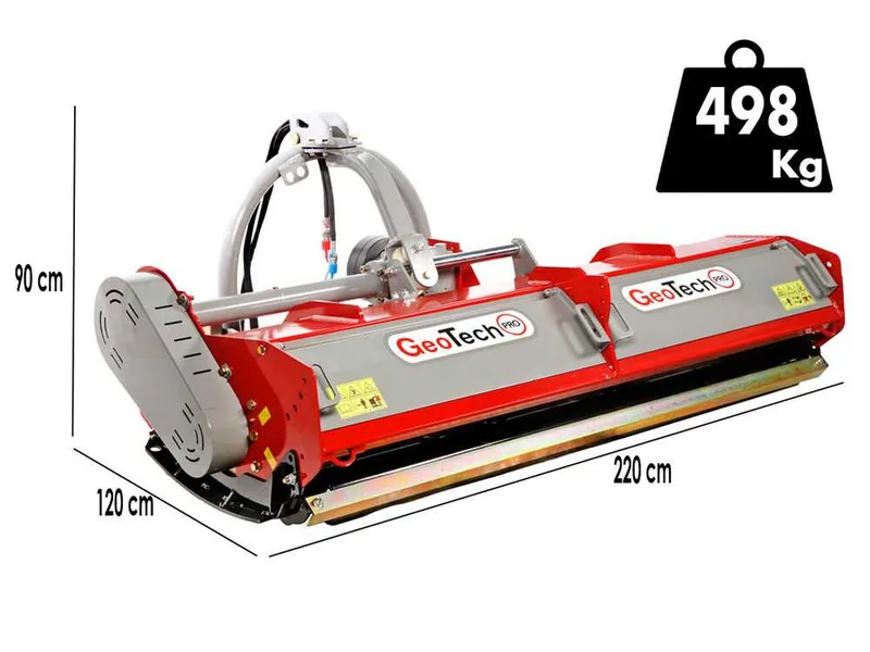 GeoTech Pro ESFM 200H - Broyeur de sarments - Série medium-lourde - À déport hydraulique