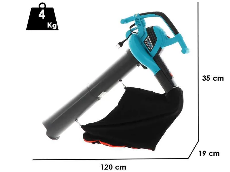 Gardena Ergo Jet 2500W - Souffleur aspirateur de feuilles électrique