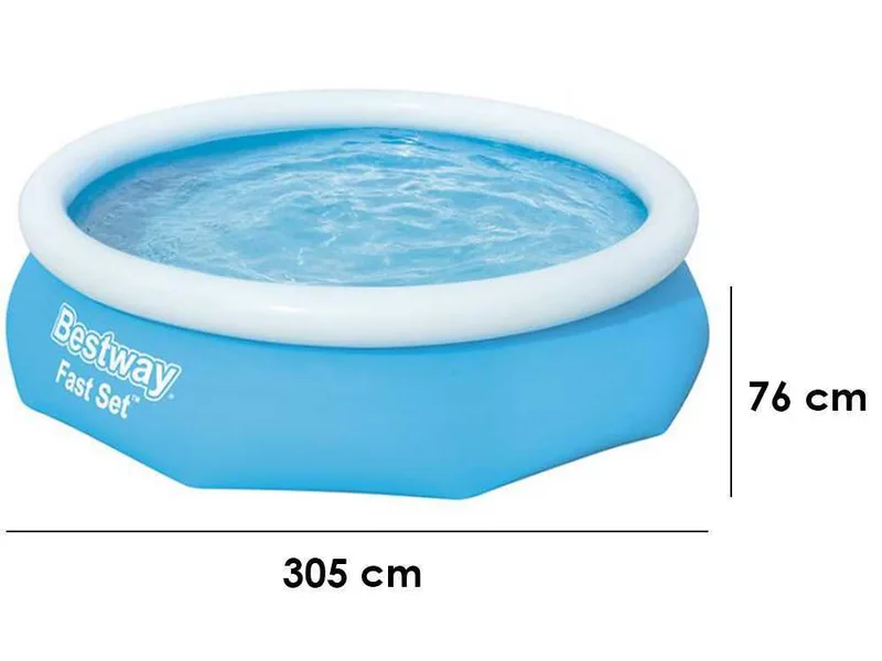 Bestway FAST Set 57270 - Piscine gonflable + Pompe de filtration 16 W