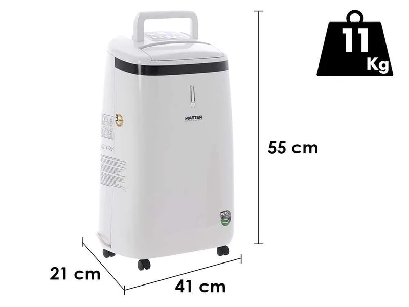 Master DH 720 – Déshumidificateur à condensation – 20 L/24 h – 390 W – Pour surfaces jusqu’à 50 m³