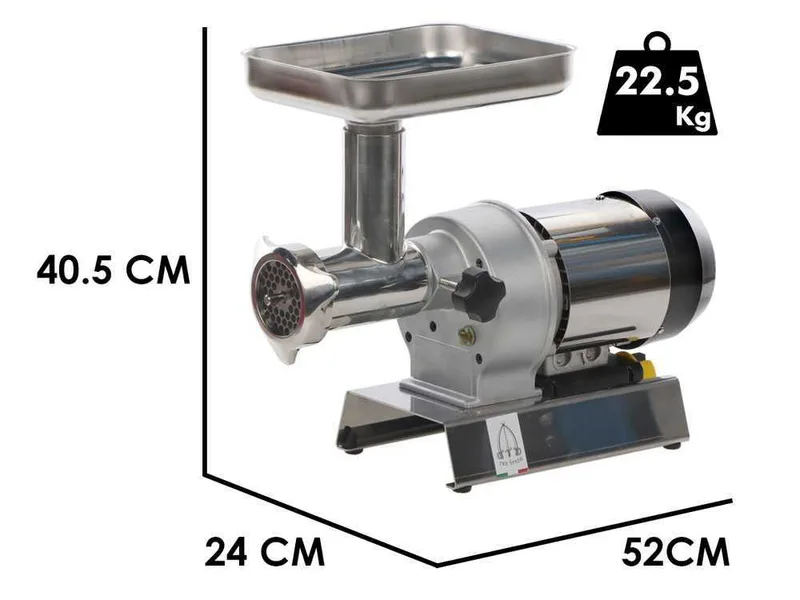 Tre Spade TC-22 INOX - Hachoir à viande électrique - 1100 W - N.22