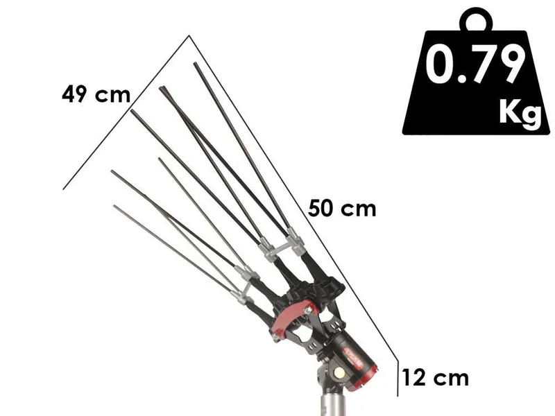 Lisam R8 Carbon - Peigne vibreur pneumatique - secoueur à olives 6-8 bars - 1600 battements par minute