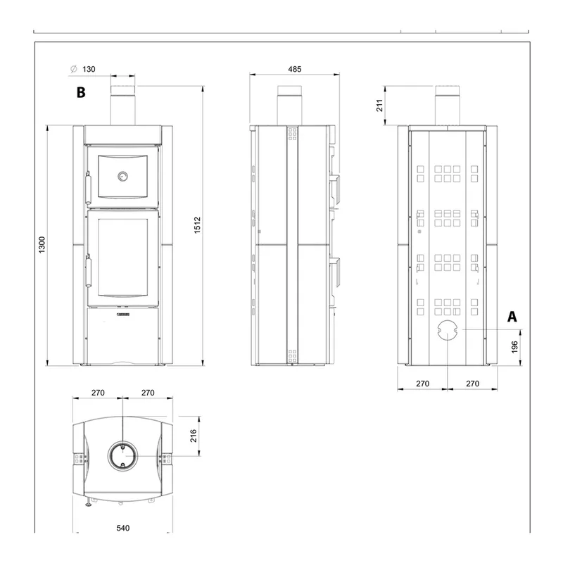 La Nordica ester forno 5.0 - Poêle à bois Vulcan