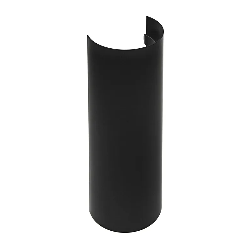Raik Basic écran thermique 150mm noir L: 460mm pour tuyau de fumée / conduit de fumée