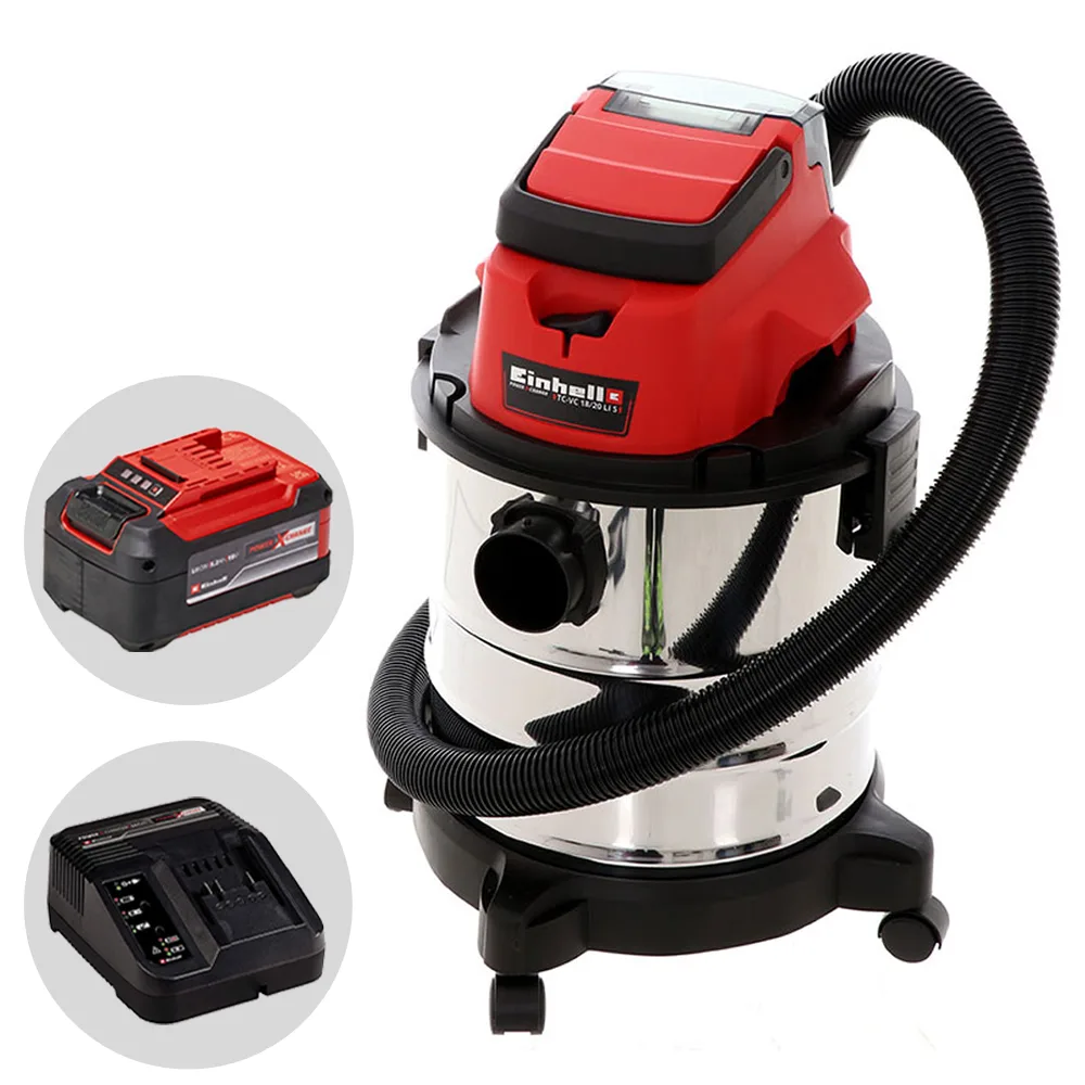 Einhell TC-VC 18/20 Li - Aspirateur solide et liquide à batterie - 18V 5.2Ah
