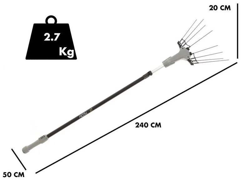 Volpi Olytech Mondial 845XL - Peigne vibreur électrique à batterie dorsale 44V 17.5Ah - Perche télescopique 240/360 cm