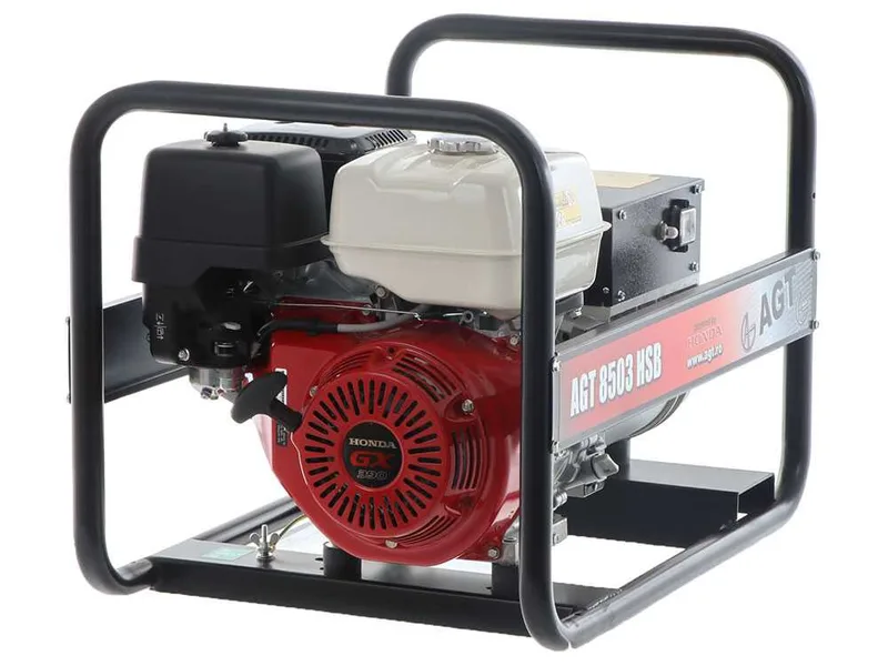 AGT 8503 HSB - Groupe électrogène 6.4 kW triphasé à essence - Continu 6 kW Triphasé