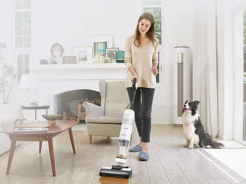 Tineco iFloor Breeze - Nettoyeur de sols à batterie - 3 en 1 : lave, sèche et aspire