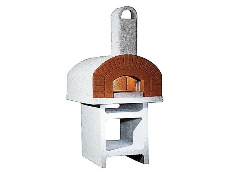 Linea VZ Pozzuoli - Four à bois d'extérieur avec base en ciment - avec chambre de cuisson 72x105 cm